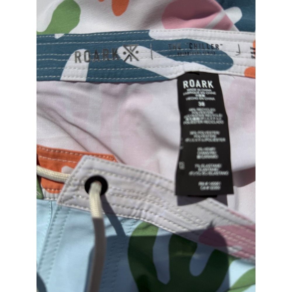 ROARK Chiller 17" Light Blue Board Shorts Swim Trunks - Men's Size 38‎ - NWT - Picture 4 of 7